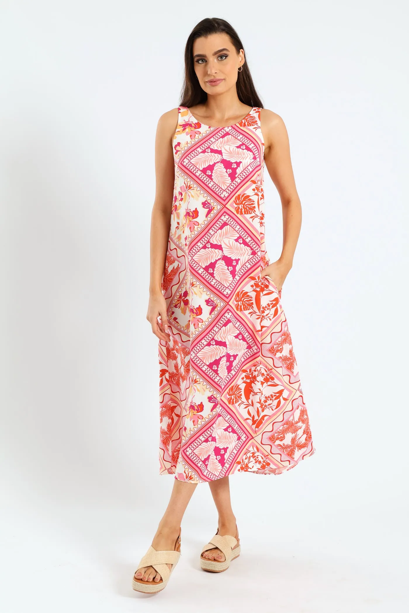 Sleeveless Easy Wearing Midi Dress