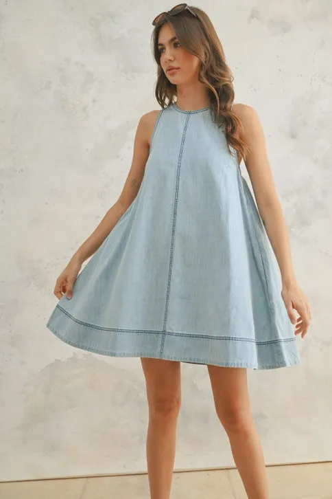 SLEEVLESS A LINE DRESS