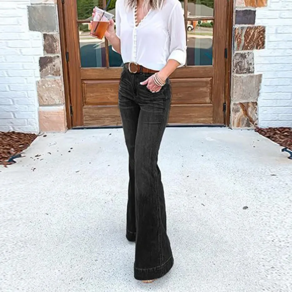 Slim Fit Flare Pants Fashion