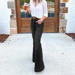 Slim Fit Flare Pants Fashion
