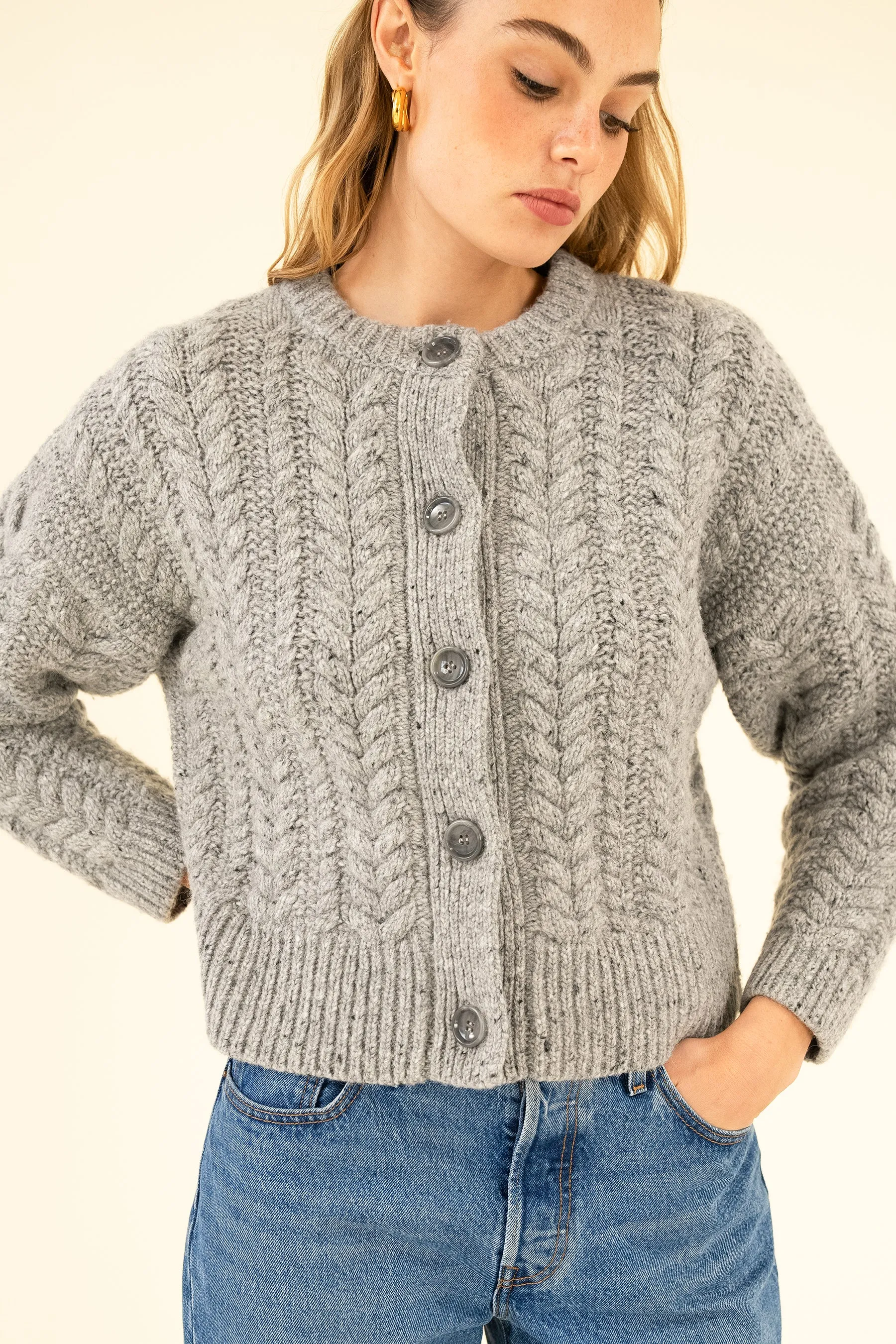 SLOAN CARDIGAN - GREY
