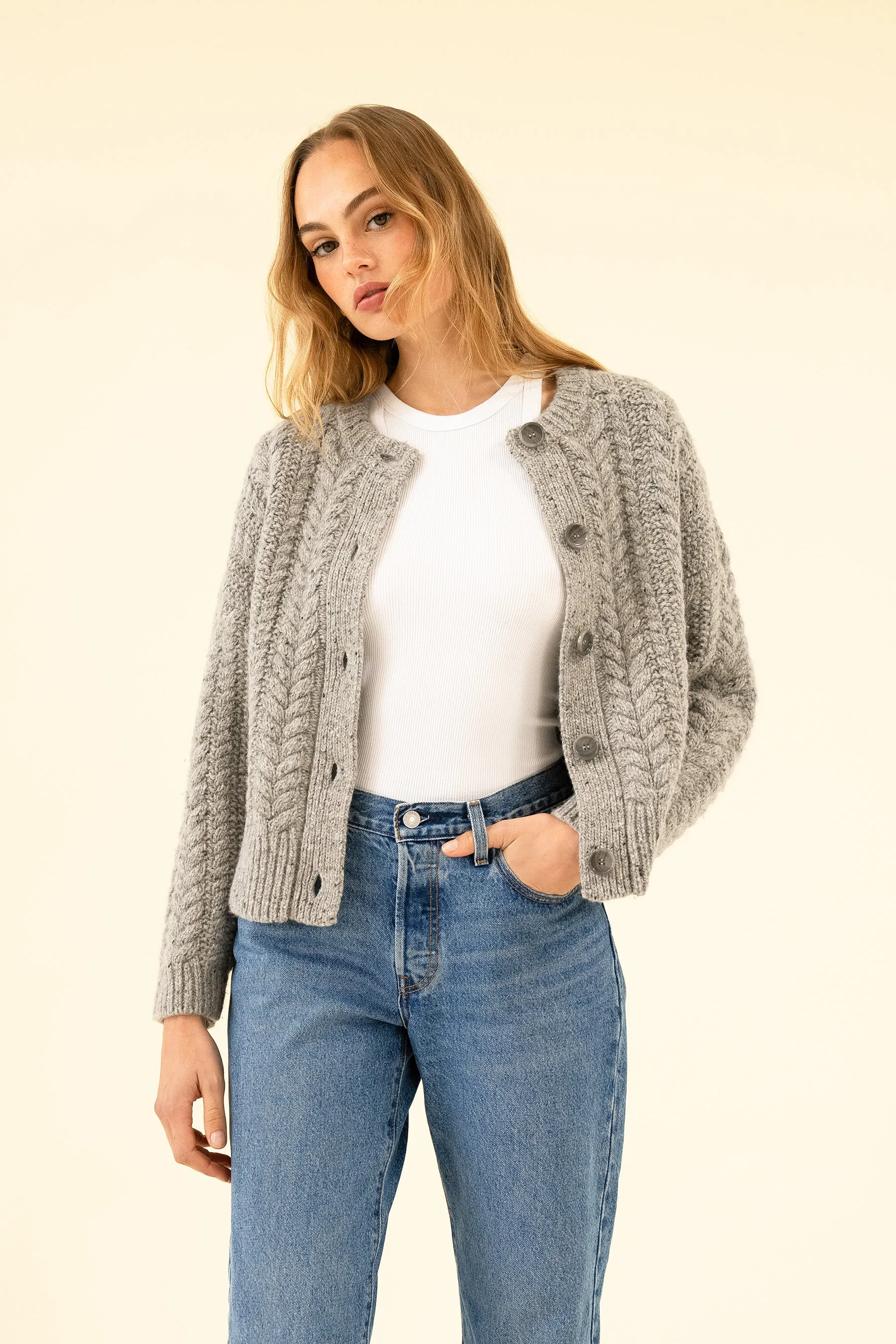 SLOAN CARDIGAN - GREY