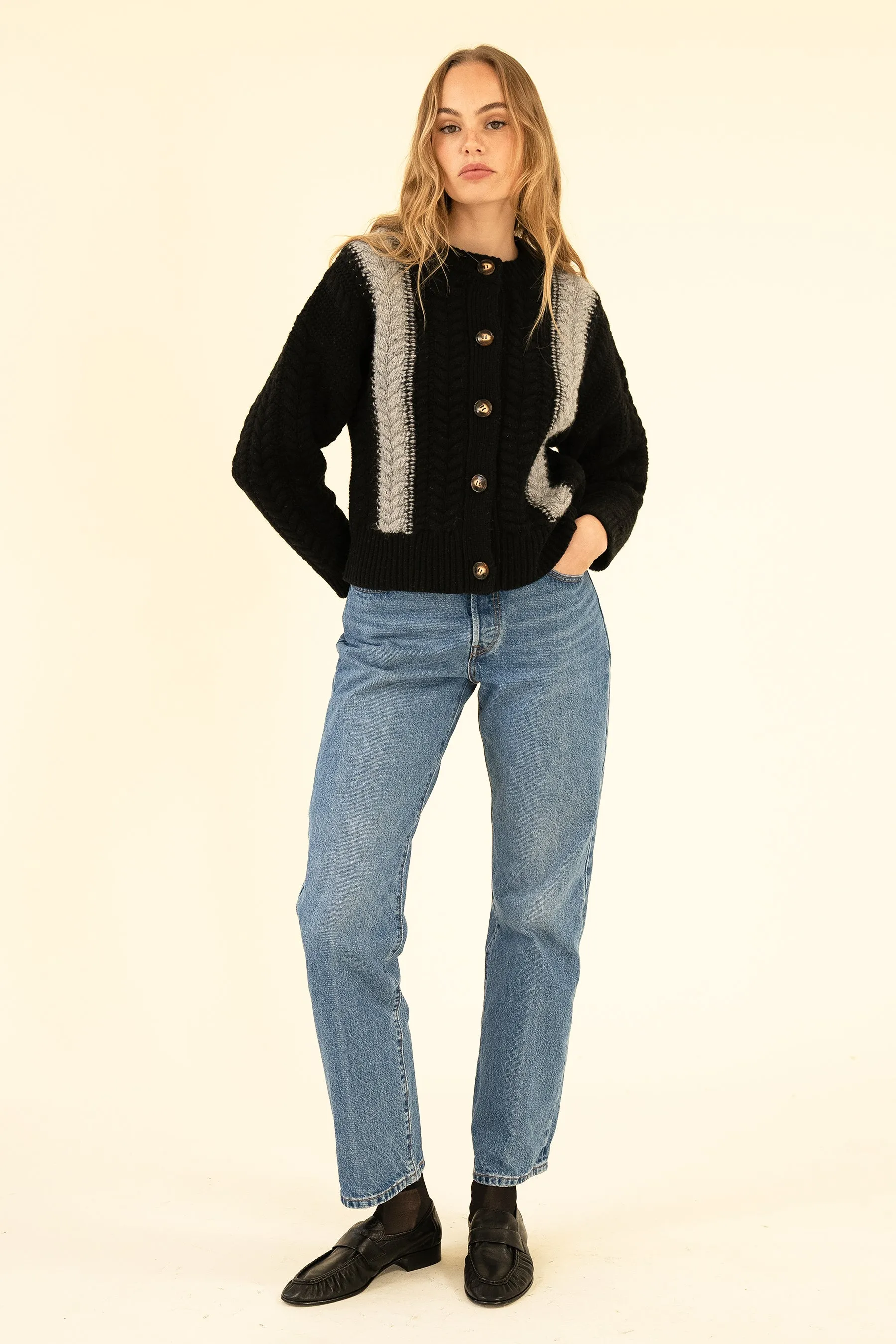 SLOAN CARDIGAN - NOIR