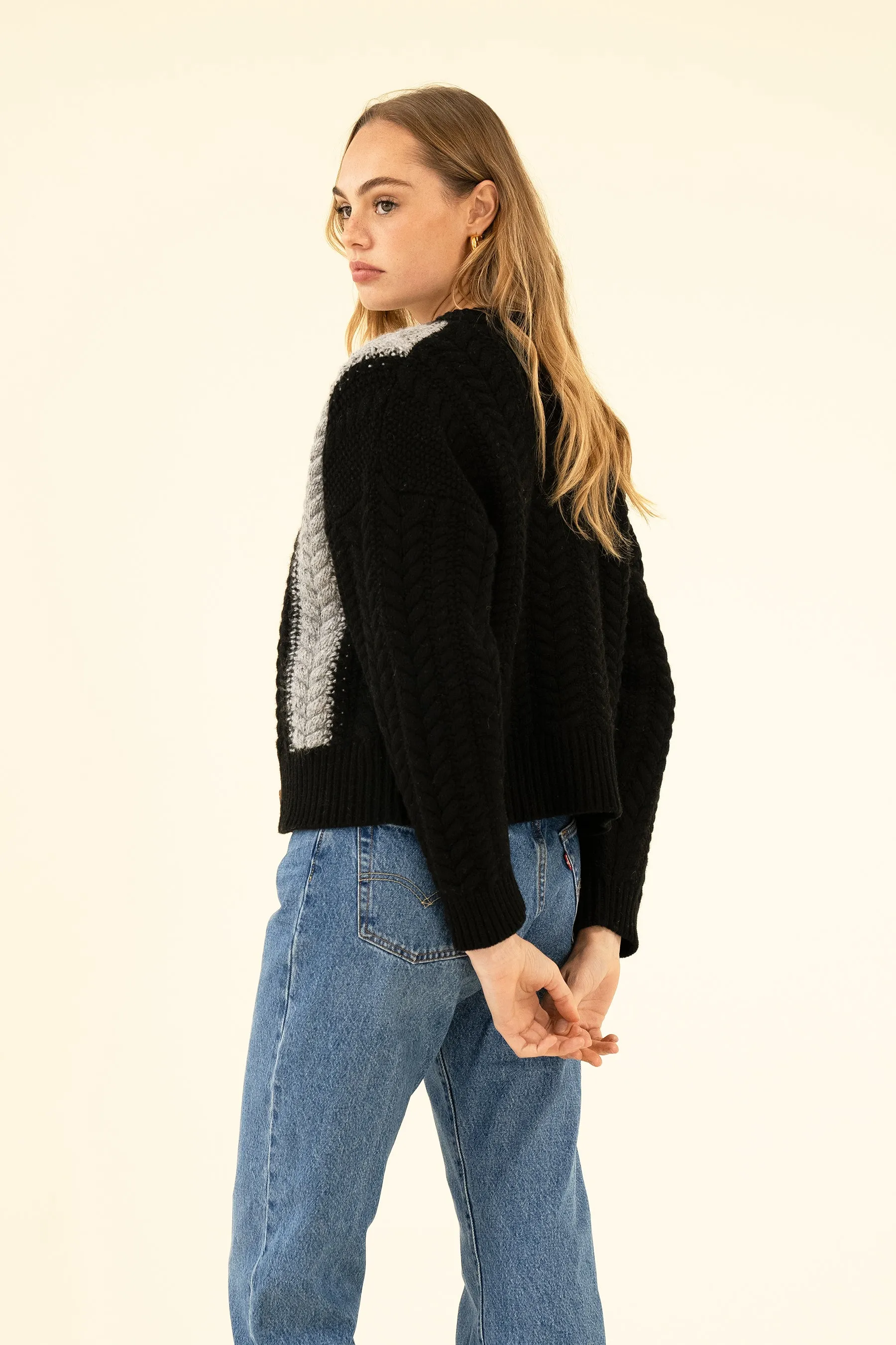 SLOAN CARDIGAN - NOIR