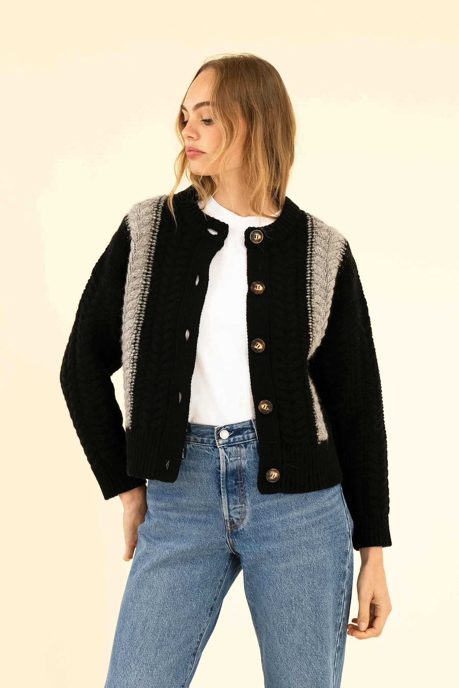 SLOAN CARDIGAN - NOIR