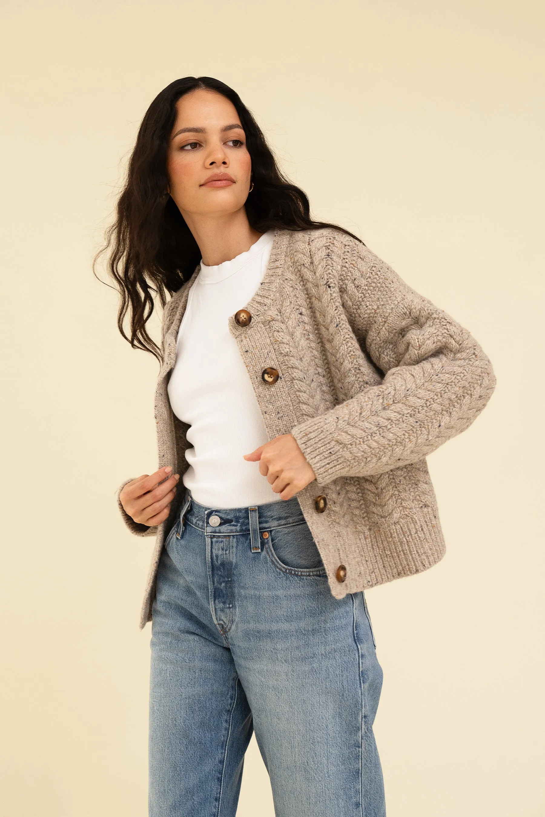SLOAN CARDIGAN - OAT