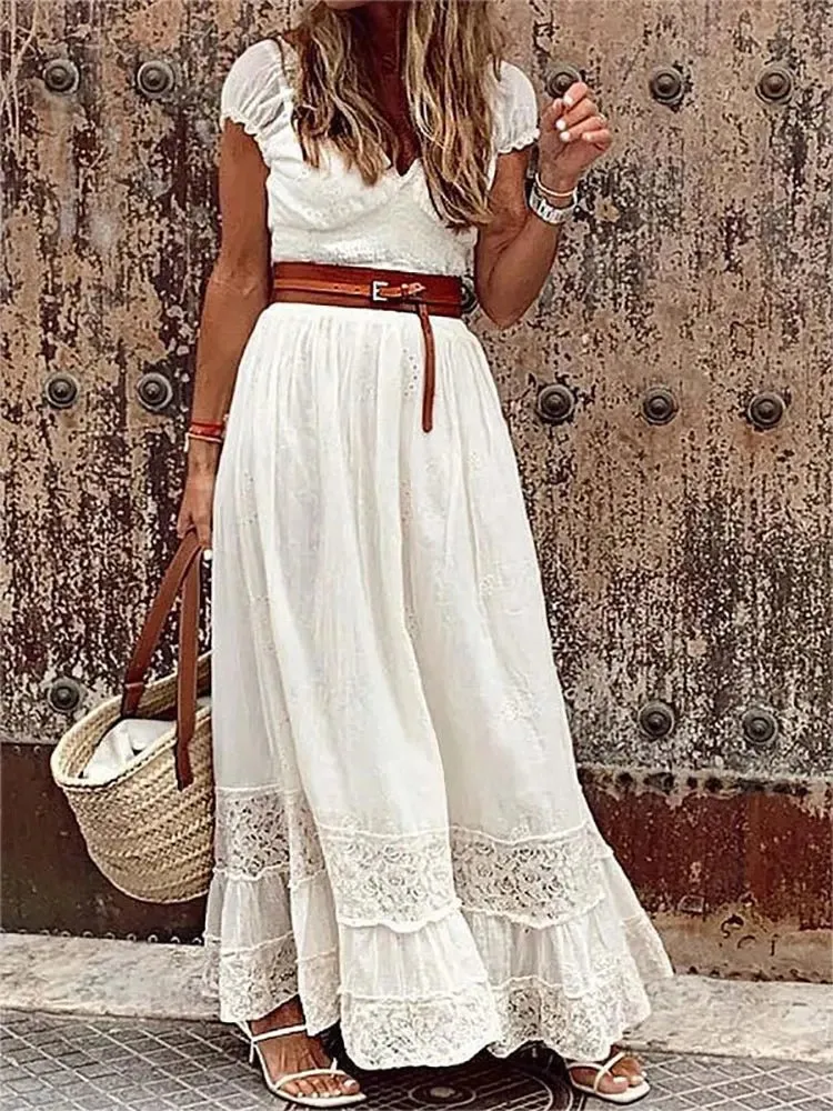 Sofina - Vintage Lace Touch Woman's Dress