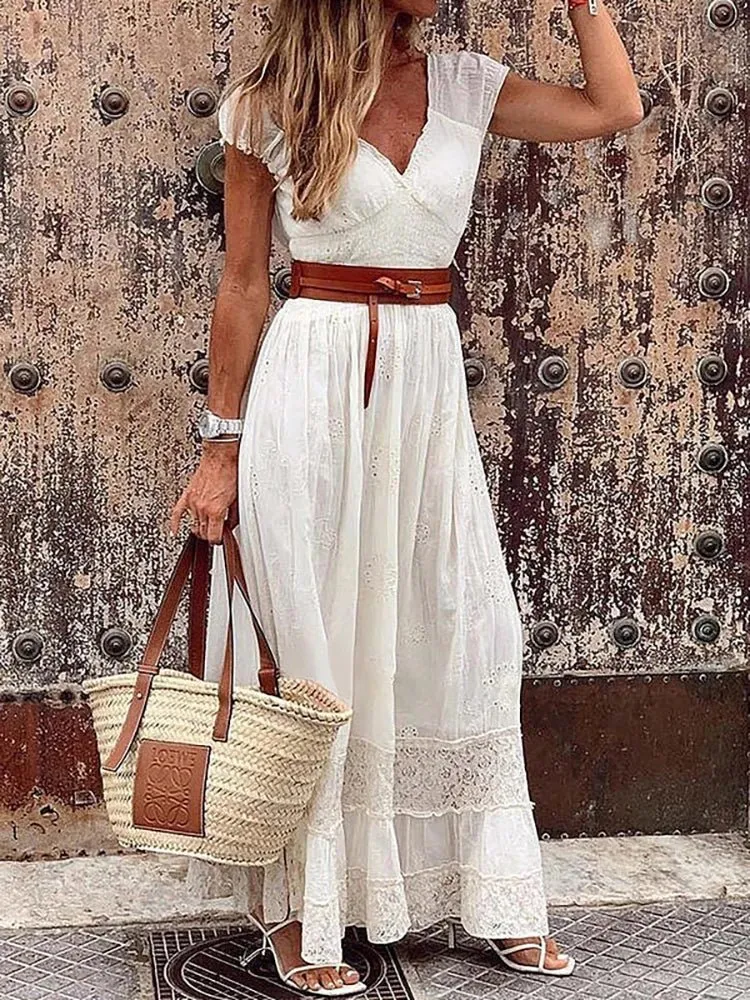 Sofina - Vintage Lace Touch Woman's Dress