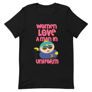 South Park Cartman Women Love a Man in Uniform Short Sleeve T-Shirt