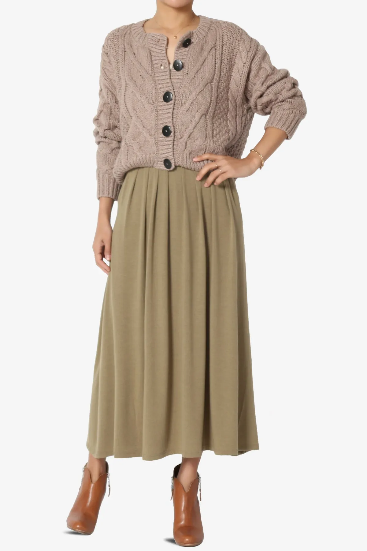 Spain Cropped Cable Knit Sweater Cardigan