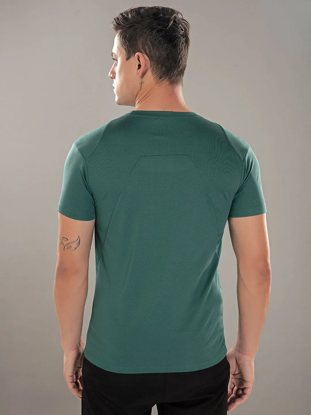 Sport Sun Active Round Neck Green T Shirt