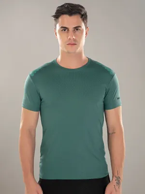 Sport Sun Active Round Neck Green T Shirt
