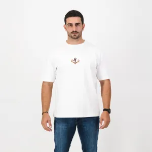Springboks Wreath Boxy Crew Tee-White