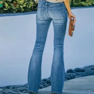 Stretch Micro-flare Jeans Trousers