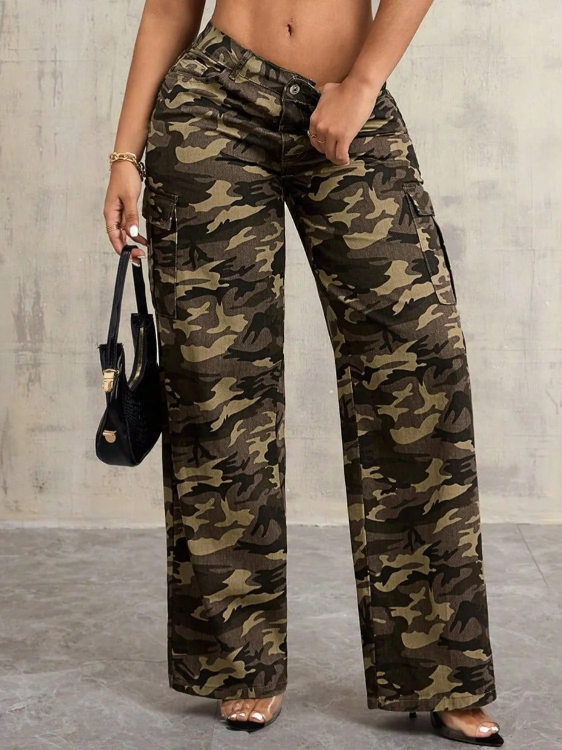 Stylish Camouflage Wide Leg Jeans for Ultimate Comfort