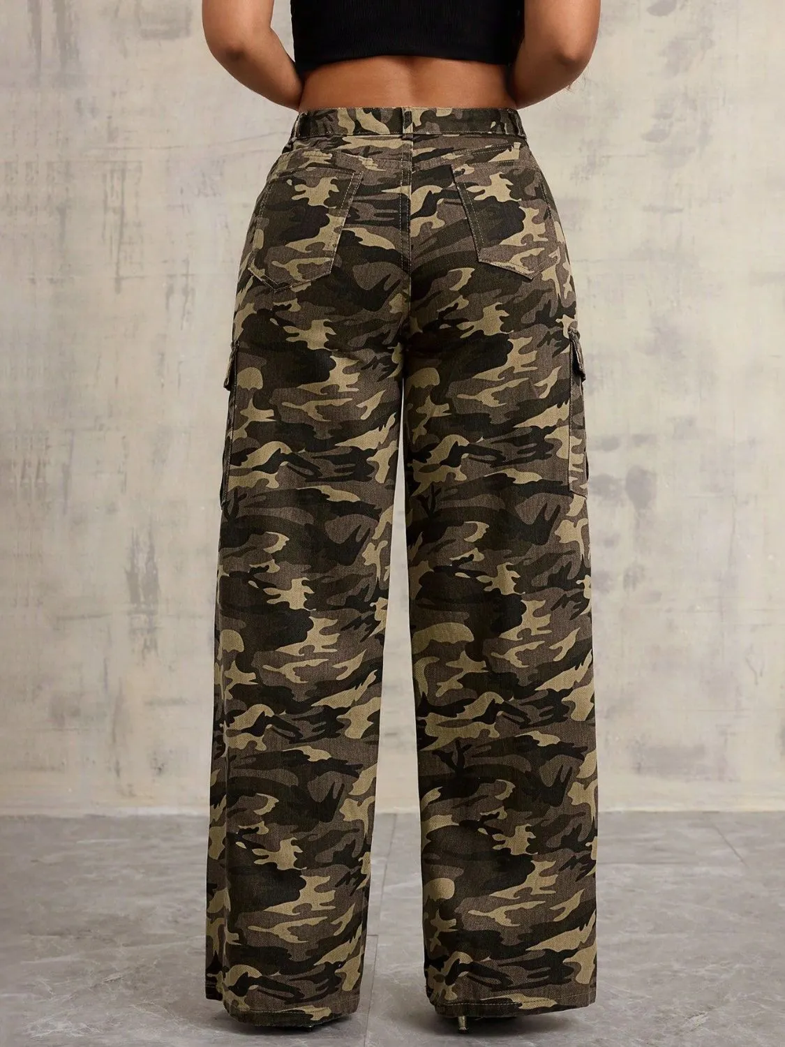Stylish Camouflage Wide Leg Jeans for Ultimate Comfort