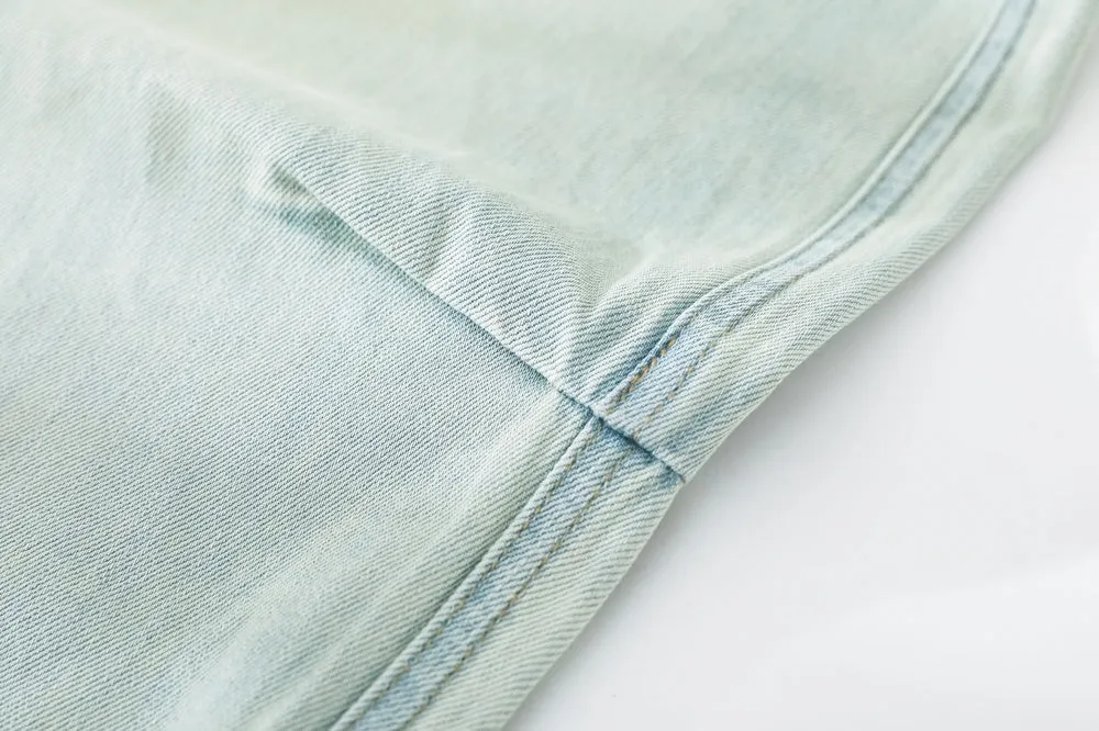 Stylish Wide Leg Jeans in Soft Lightweight Fabric for Women