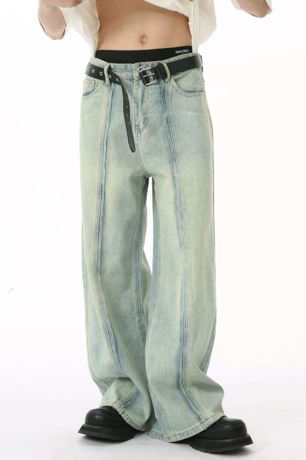 Stylish Wide Leg Jeans with Pockets for Women