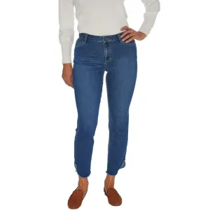 Susan Graver Plus Size High Stretch Denim Ankle Jeans
