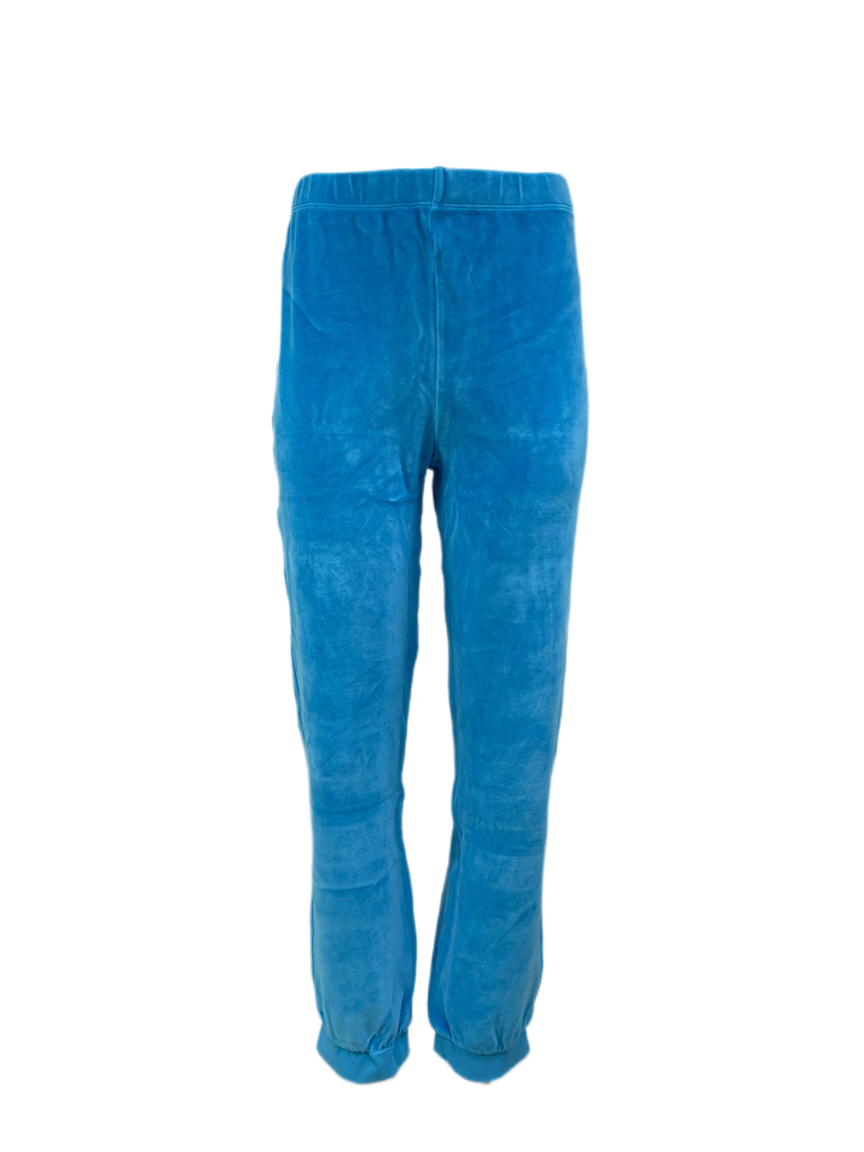 SUZIE KONDI Women's Turquoise Velour Slim Harem Pants #SK1908 M NWT