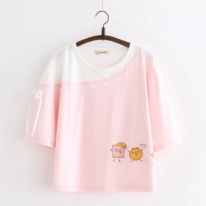 Sweet Print Short-sleeved T-shirt