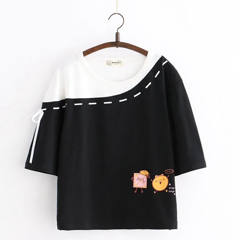 Sweet Print Short-sleeved T-shirt