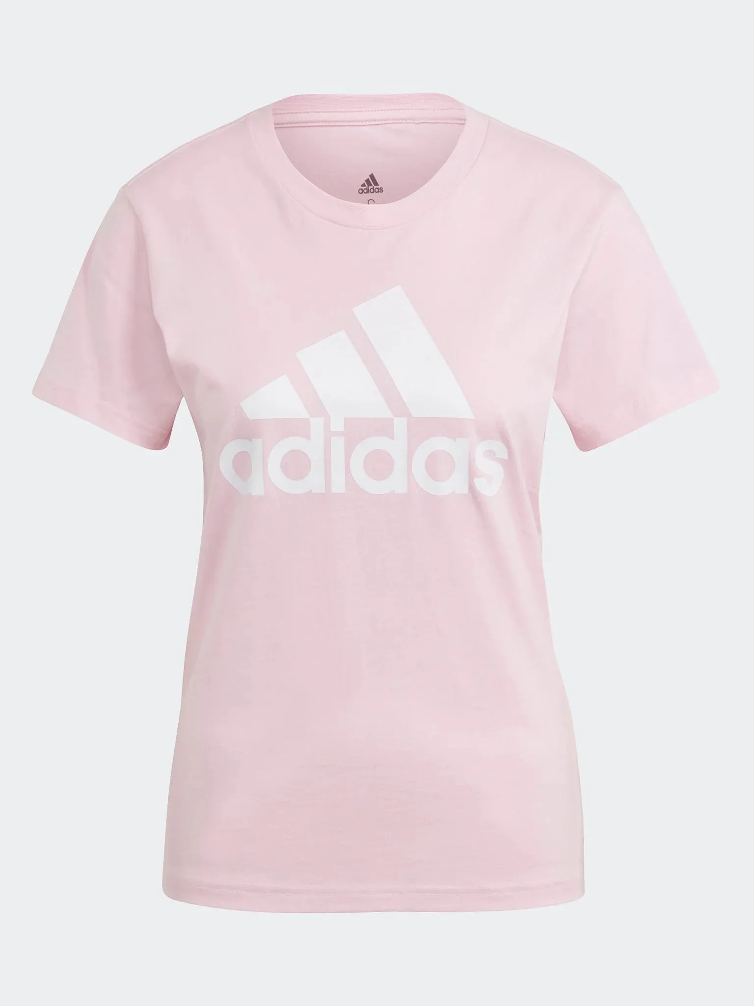 T SHIRT ADIDAS MAGLIA DONNA ESSENTIALS LOGO ROSA