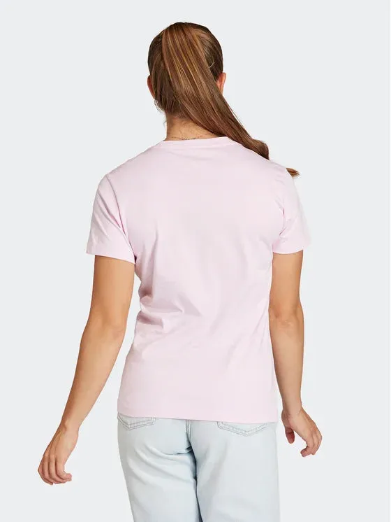 T SHIRT ADIDAS MAGLIA DONNA ESSENTIALS LOGO ROSA