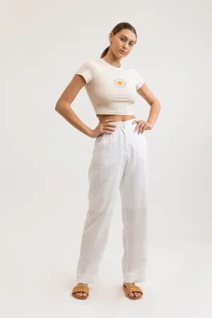 T-Shirt Take It Easy Vintage Baby - Vintage White - Femme