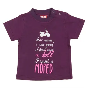 T-SHIRT Tee Baby kids Do-Design Moped Bike Scooter Toddler Purple NEW! 56