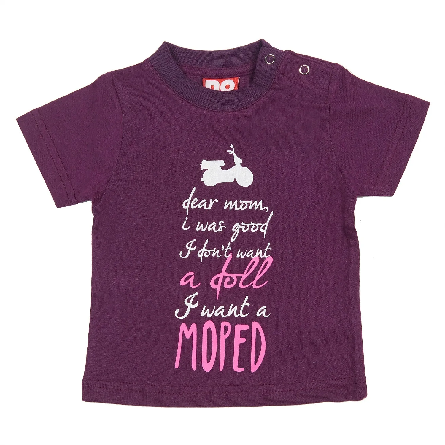 T-SHIRT Tee Baby kids Do-Design Moped Bike Scooter Toddler Purple NEW! 56
