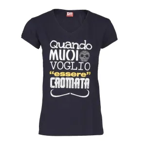 T-SHIRT Tee Ladies Do-Design Moped Bike Racing Chrome Cromato Navy NEW!