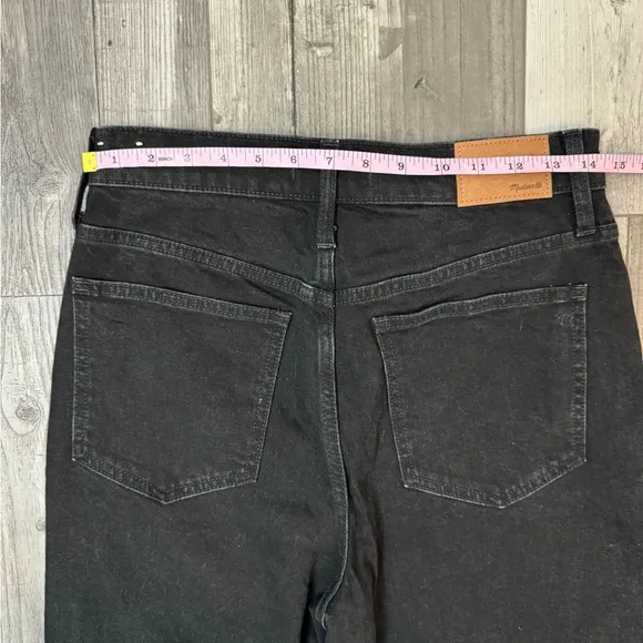 TALL Madewell Jeans Womens Solid Black Denim Perfect Vintage Flare 27T