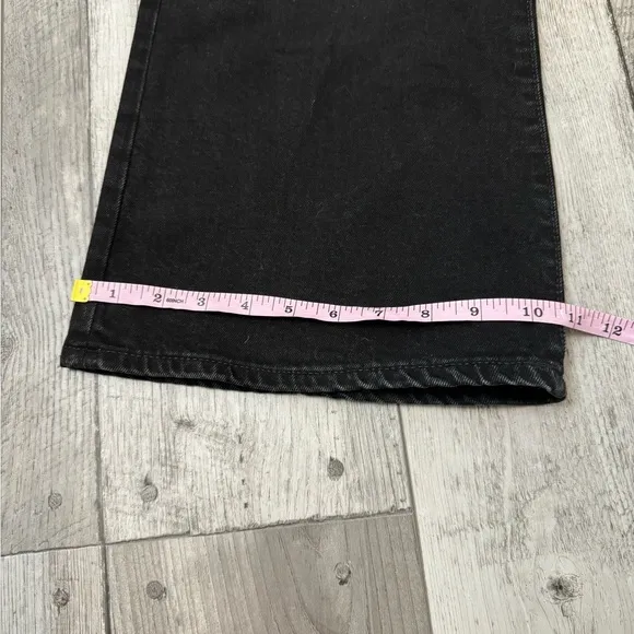 TALL Madewell Jeans Womens Solid Black Denim Perfect Vintage Flare 27T