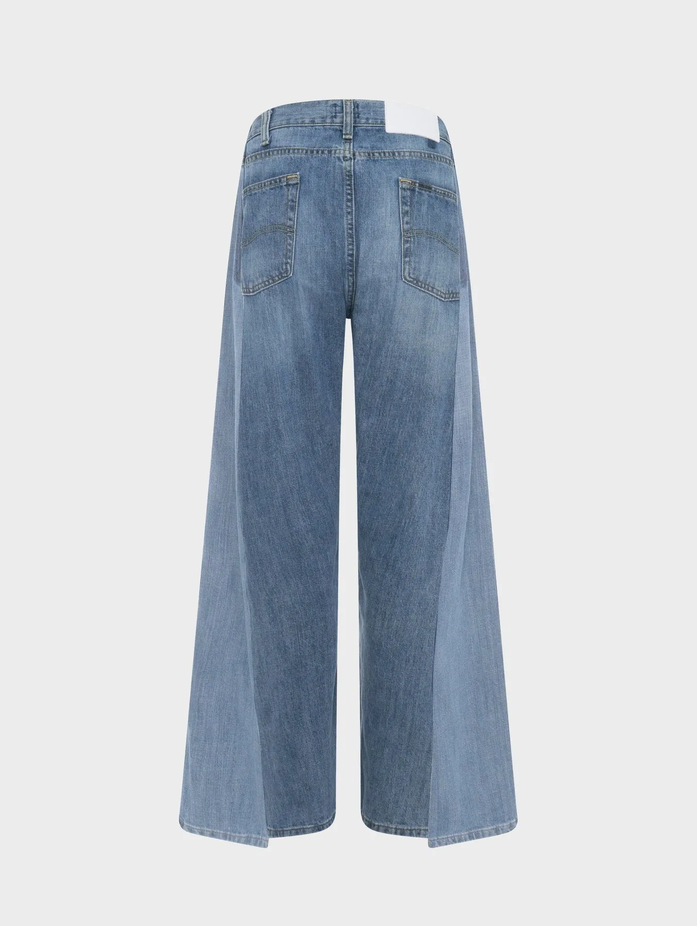 The Freya Wide Leg Jean in Blue by E.L.V. Denim