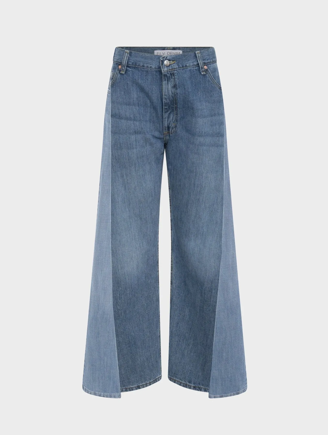 The Freya Wide Leg Jean in Blue by E.L.V. Denim