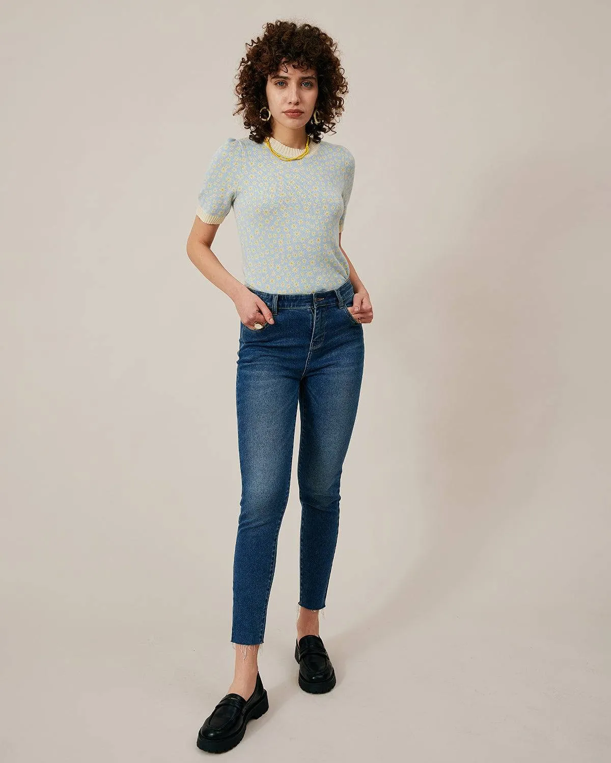 The Premium-fabric High-rise Skinny Jeans