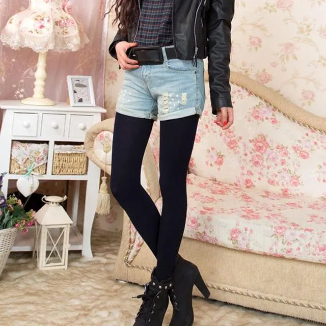Thermal Fleece Denim Jeggings