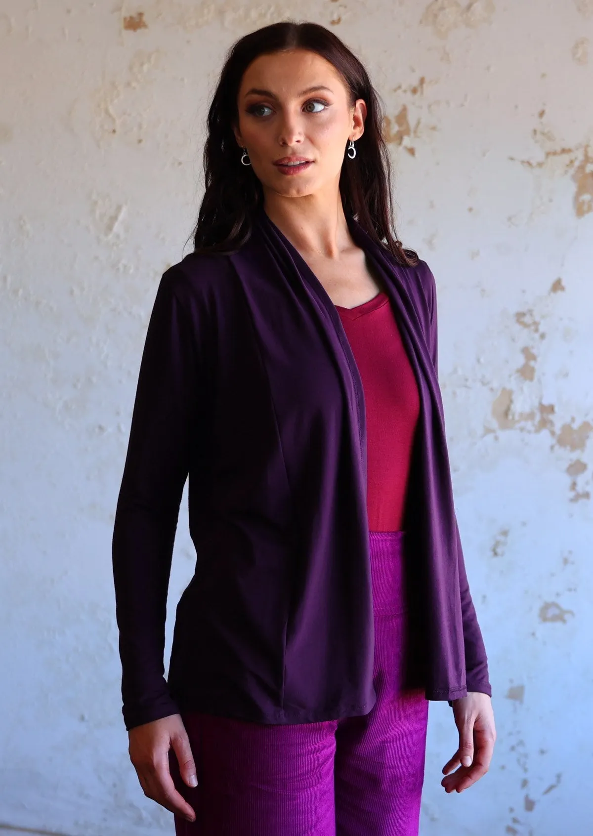 Timeless Cardi Dark Purple