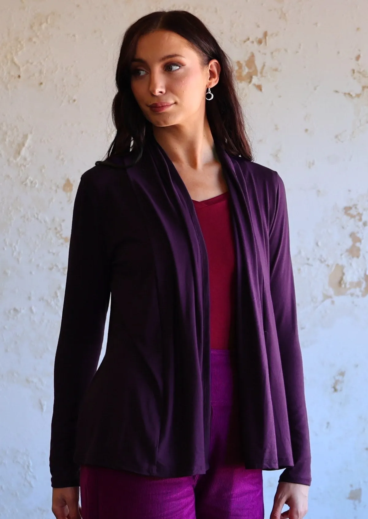 Timeless Cardi Dark Purple