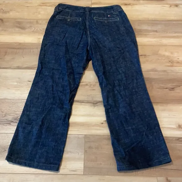 Tommy Hilfiger jeans size 10P dark wash flare wide legs vintage