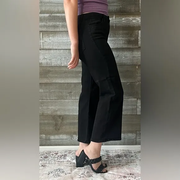 TRENDY! just black denim the classic wide leg jeans black BP239J-A-BLK