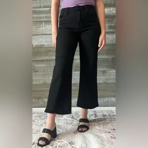 TRENDY! just black denim the classic wide leg jeans black BP239J-A-BLK