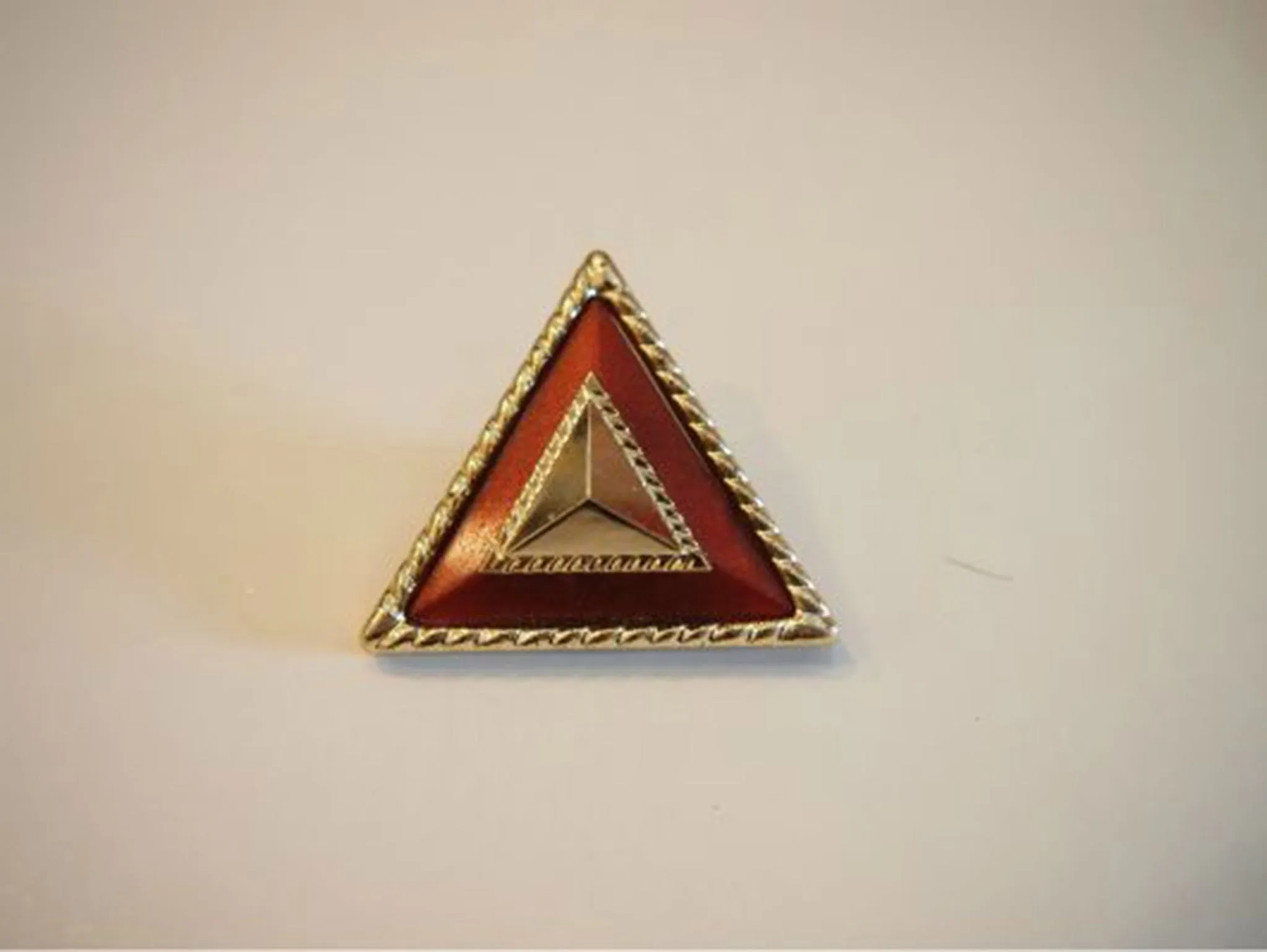 Triangle Tease Statement Vintage Deadstock Stud Earrings In Amber Orange