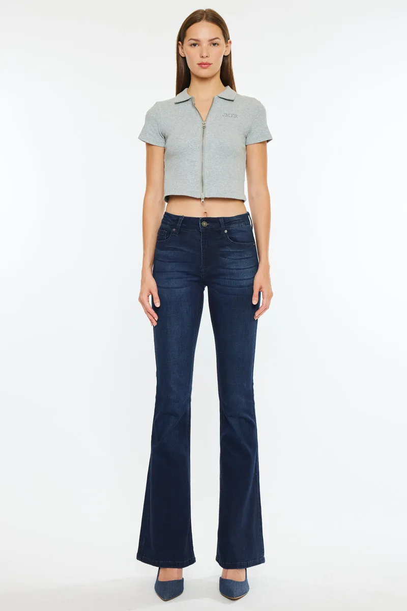 Trisha Mid Rise Classic Flare Jeans