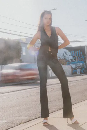 Trisha Mid Rise Classic Flare Jeans