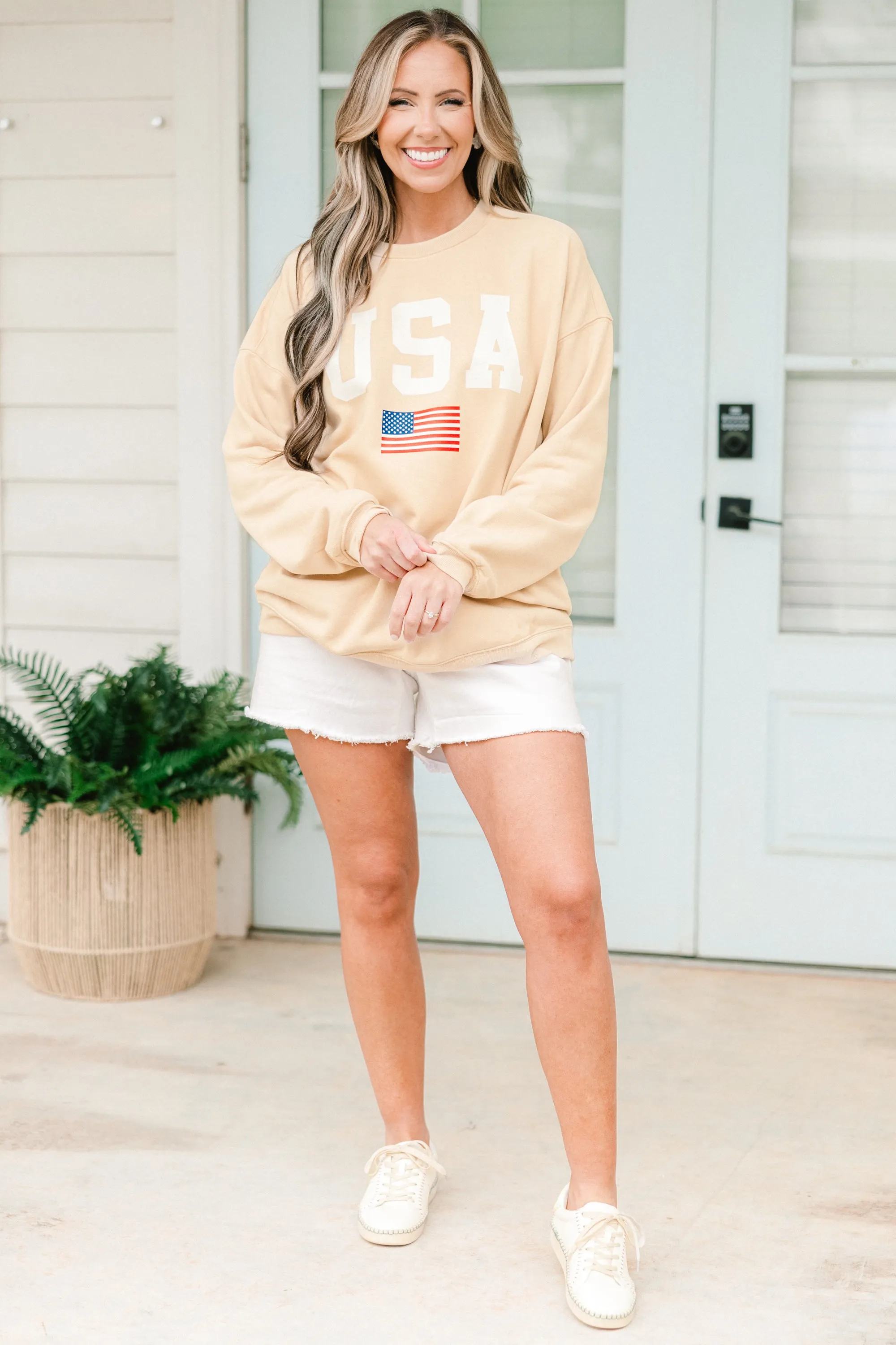 True American Spirit Pullover, Sand