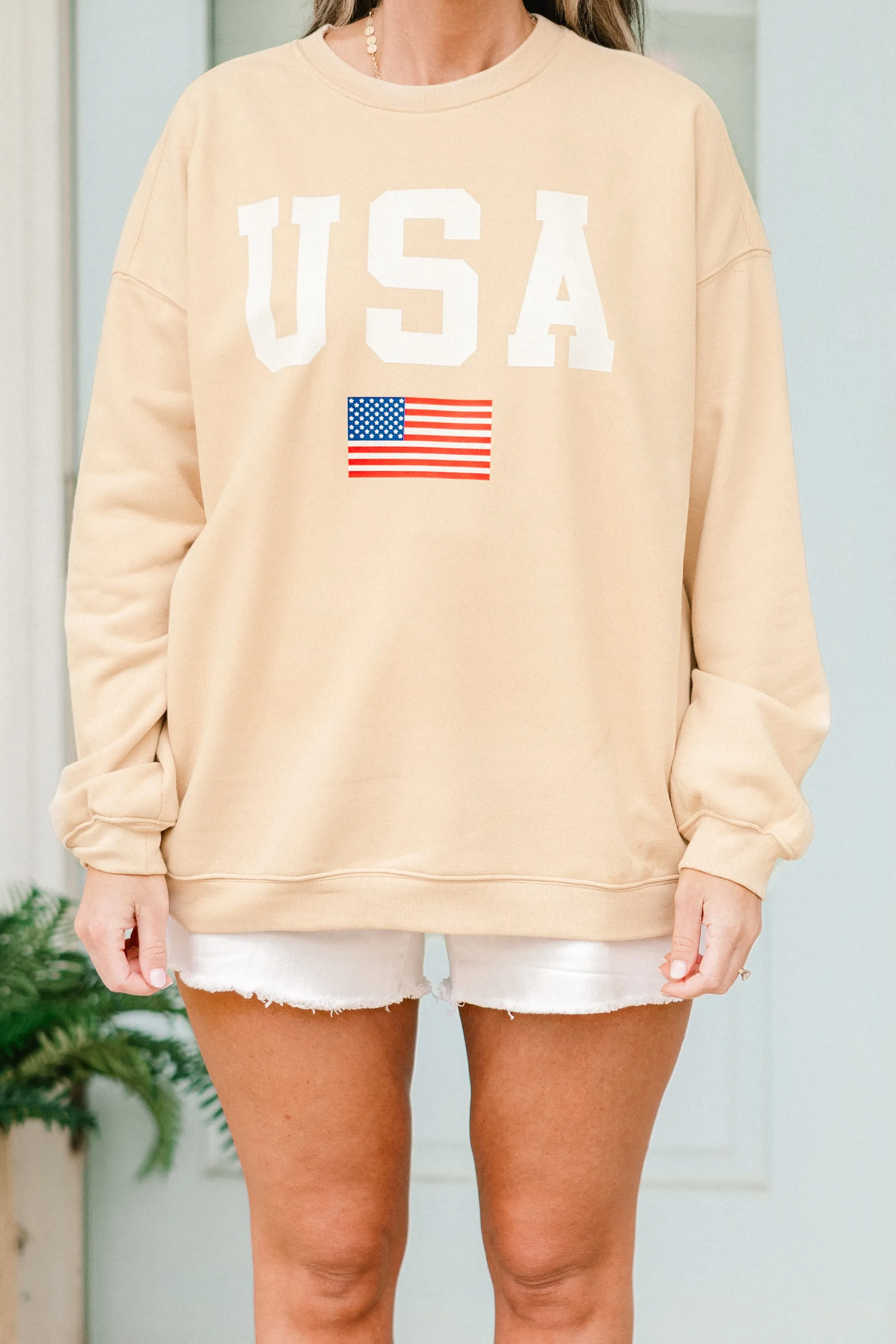 True American Spirit Pullover, Sand