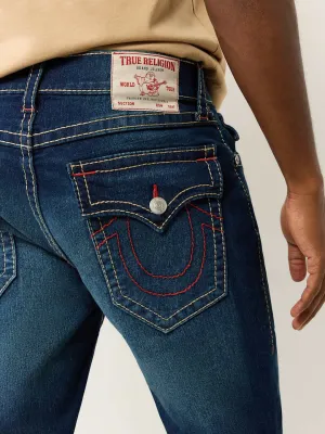 True Religion Men Blue Skinny Fit Washed Jeans