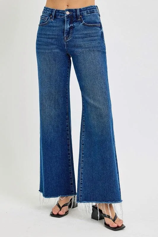 TUMMY CONTROL HIGH RISE WIDE JEANS
